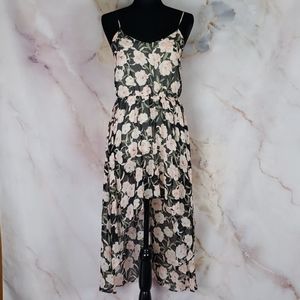 AUDREY 3+1 High-Low Flowy Rose Dress Small